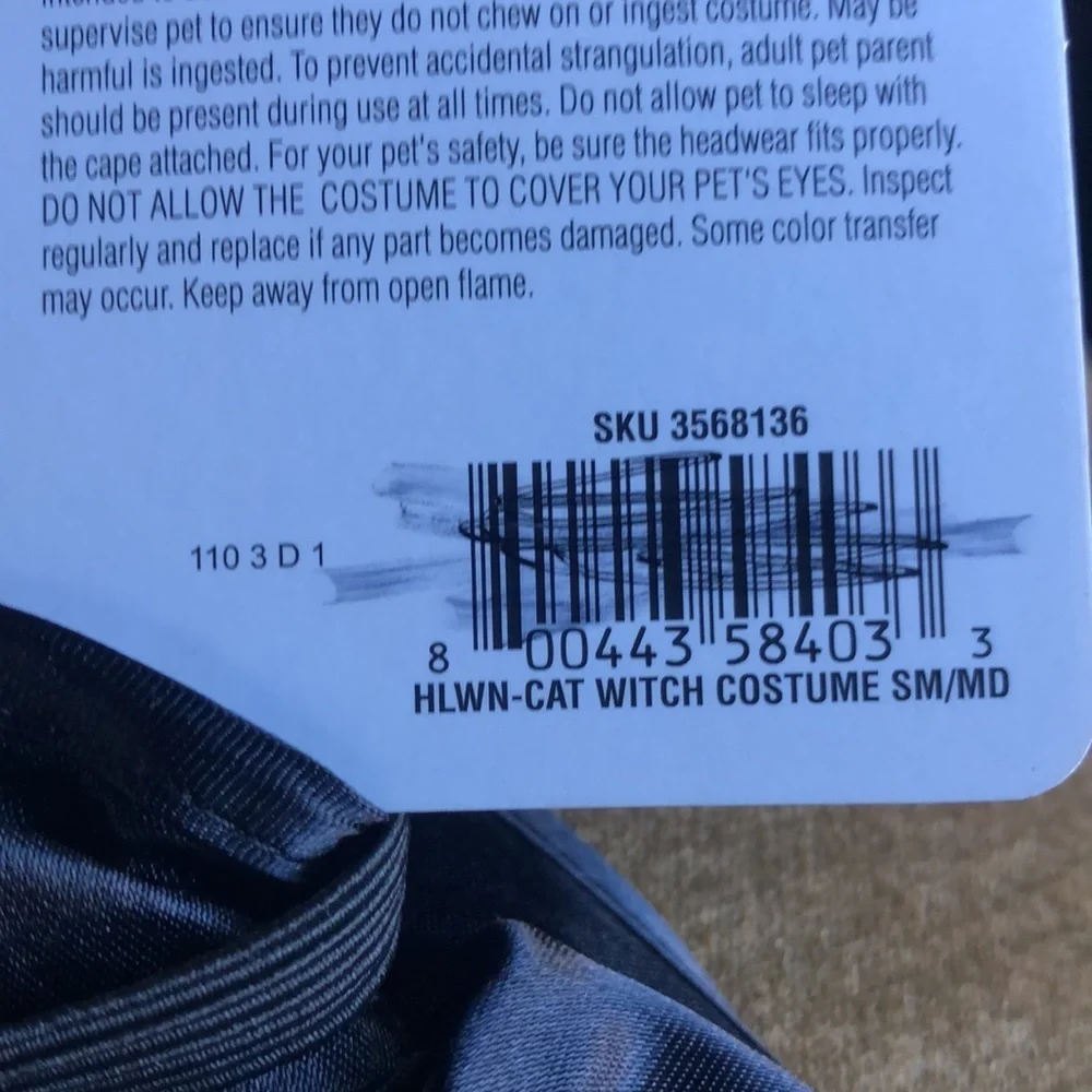 NWT Cat Witch Halloween costume XS​